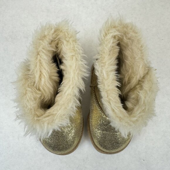 Circo Toddler Gold Faux Fur-Lined Winter Boots Size 5 - Picture 5 of 13